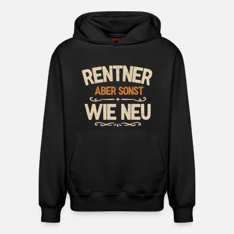 Retraités - Mais sinon, comme neufs - Sweat à capuche unisexe décontracté en coton biologique – de SPREAD - noir