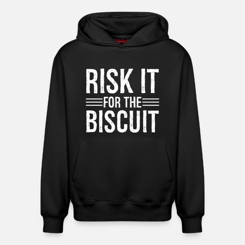 Risquez-le pour le biscuit - Sweat à capuche unisexe décontracté en coton biologique – de SPREAD - noir
