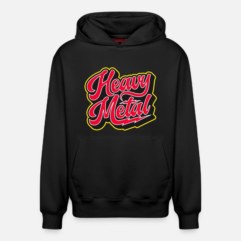 Heavy Metal Bold 3D Script - Sweat à capuche unisexe décontracté en coton biologique – de SPREAD - noir