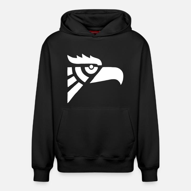 Tête d'aigle blanc aztèque - Sweat à capuche unisexe décontracté en coton biologique – de SPREAD - noir