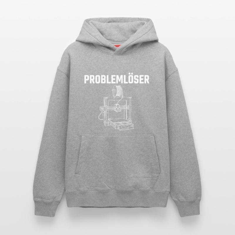 Problem Solver 3D Printer – Maker Statement Design Relaxed Unisex Organic Hoodie – by SPREAD