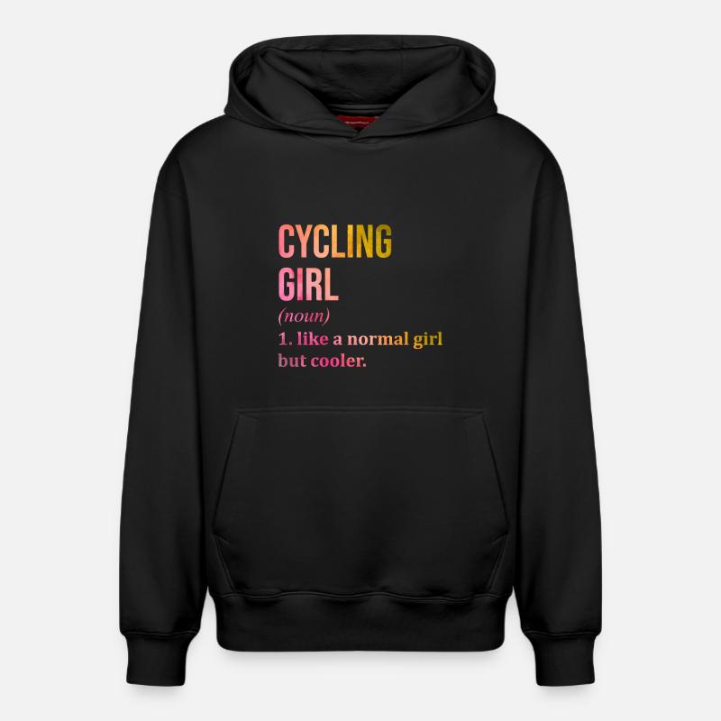 cyclisme - Sweat à capuche unisexe décontracté en coton biologique – de SPREAD - noir
