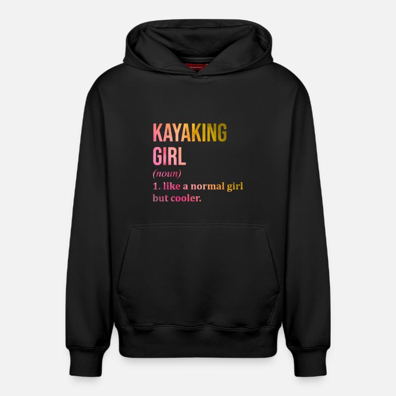 Kayak - Sweat à capuche unisexe décontracté en coton biologique – de SPREAD - noir