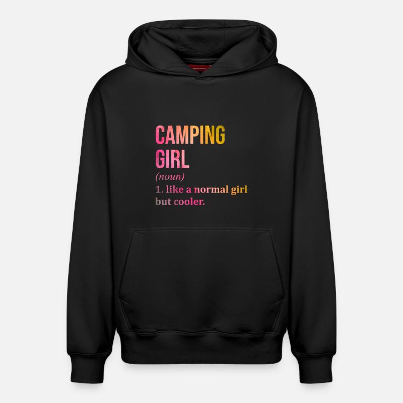 campeur - Sweat à capuche unisexe décontracté en coton biologique – de SPREAD - noir