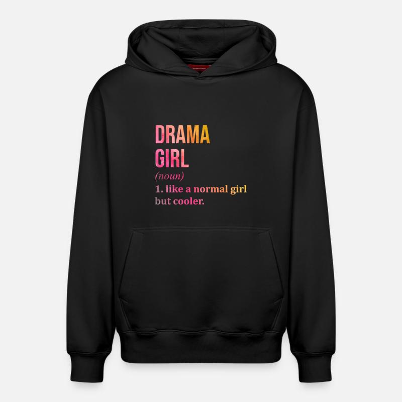 drame - Sweat à capuche unisexe décontracté en coton biologique – de SPREAD - noir