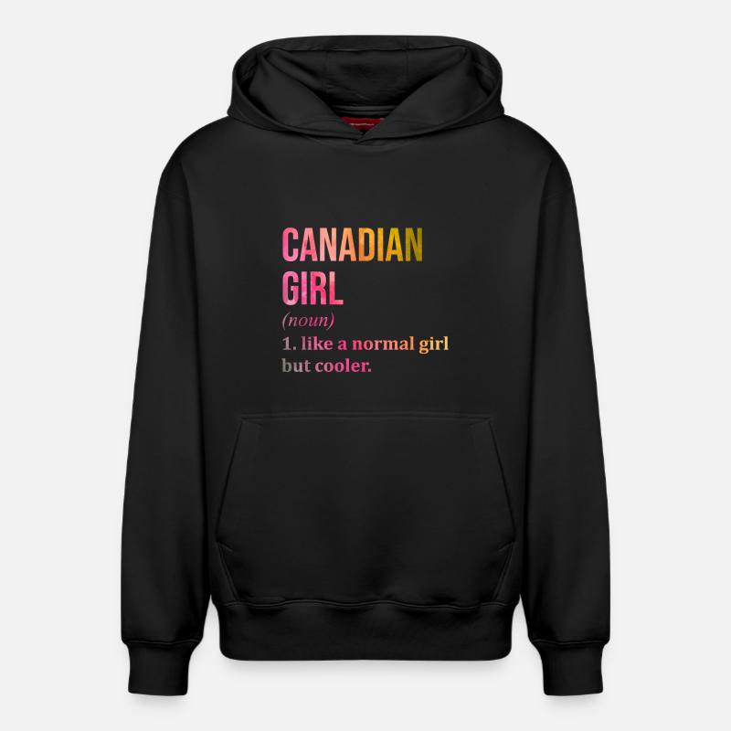Canada - Sweat à capuche unisexe décontracté en coton biologique – de SPREAD - noir