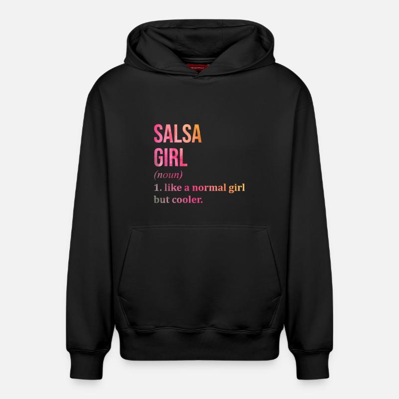 salsa - Sweat à capuche unisexe décontracté en coton biologique – de SPREAD - noir