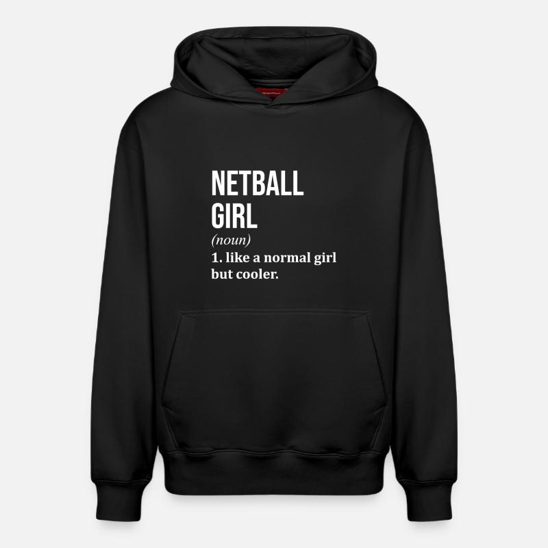 Netball - Sweat à capuche unisexe décontracté en coton biologique – de SPREAD - noir