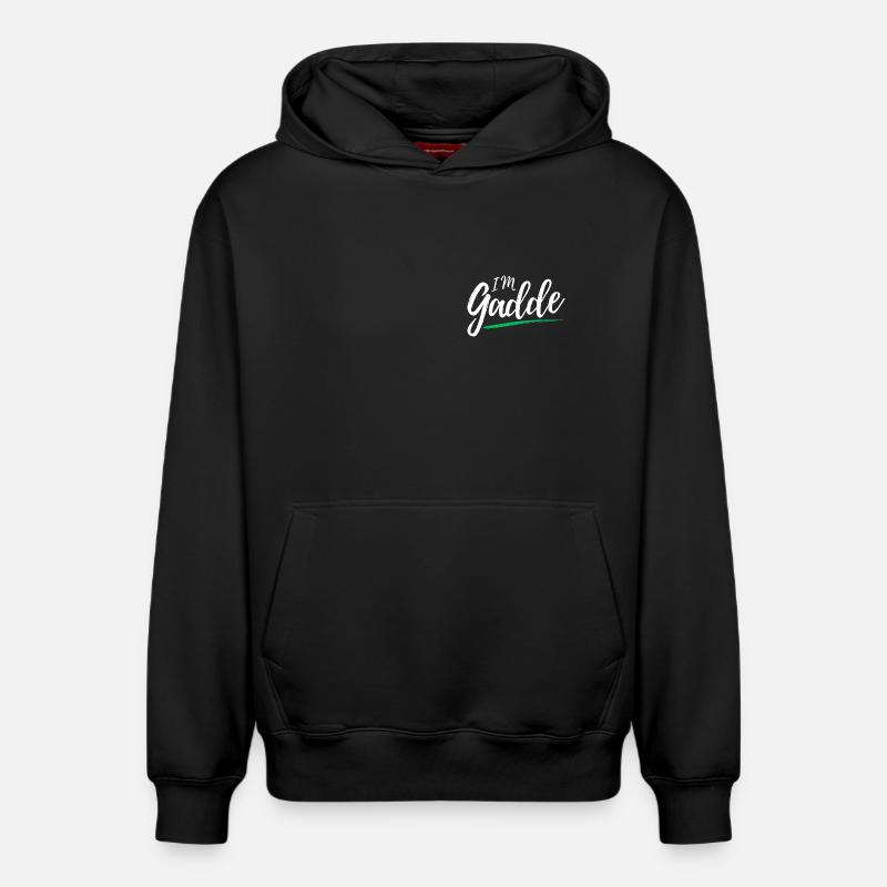 Im Gadde – Logo Hell - Sweat à capuche unisexe décontracté en coton biologique – de SPREAD - noir