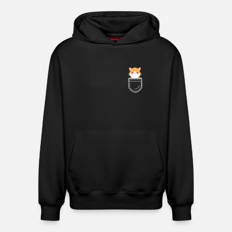 Hamster - Sweat à capuche unisexe décontracté en coton biologique – de SPREAD - noir