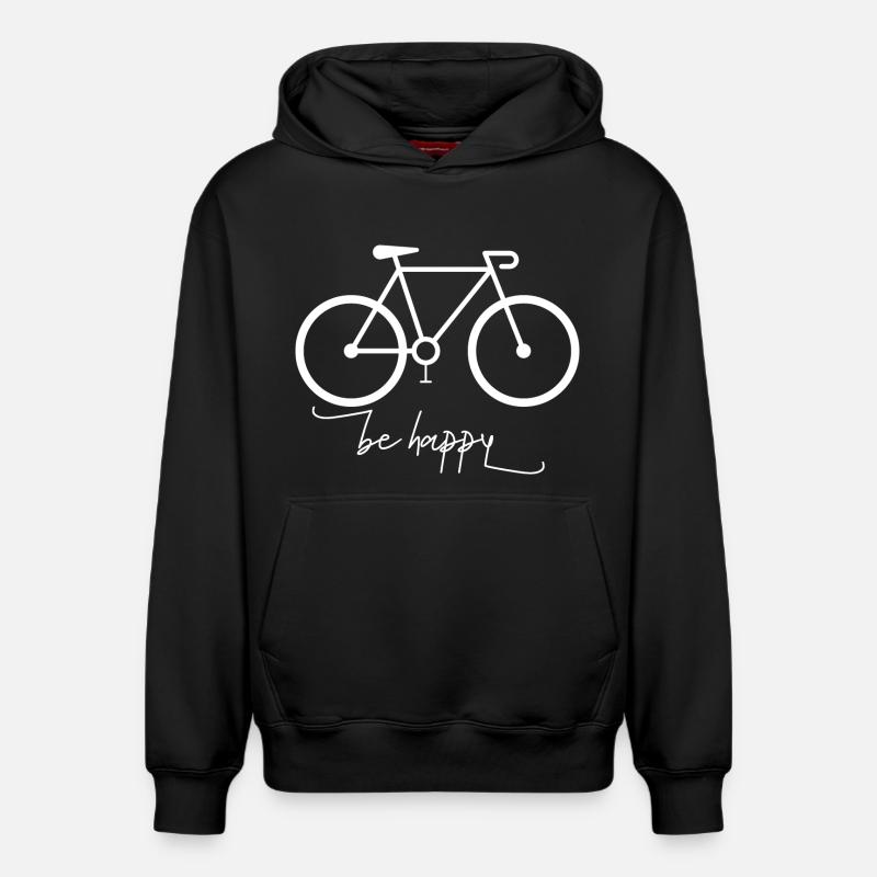 Vélo be happy - Sweat à capuche unisexe décontracté en coton biologique – de SPREAD - noir