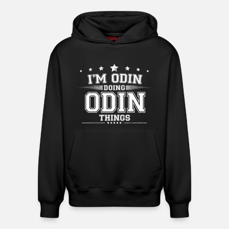 Odin - Sweat à capuche unisexe décontracté en coton biologique – de SPREAD - noir
