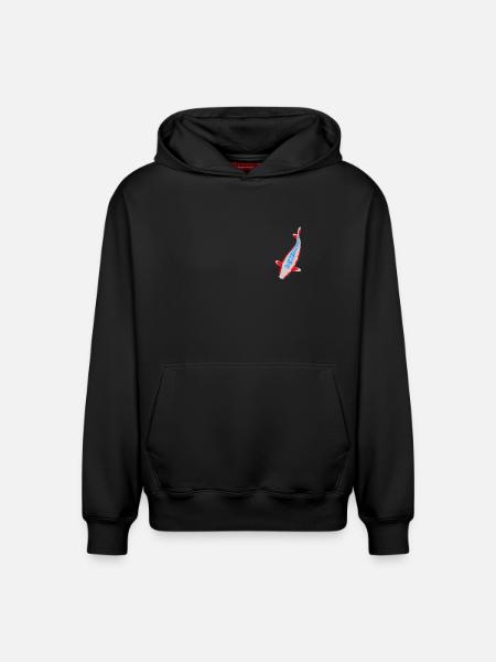 Koi - Nishikigoi - Relaxed Unisex Organic Hoodie – by SPREAD - black