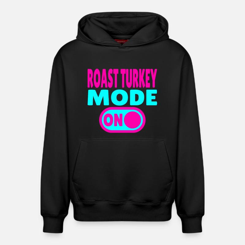 Mode dinde rôtie activé - Sweat à capuche unisexe décontracté en coton biologique – de SPREAD - noir