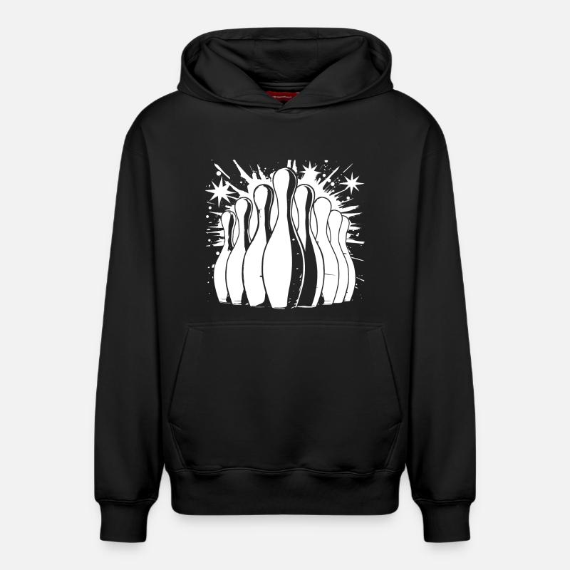 Bowling - Sweat à capuche unisexe décontracté en coton biologique – de SPREAD - noir