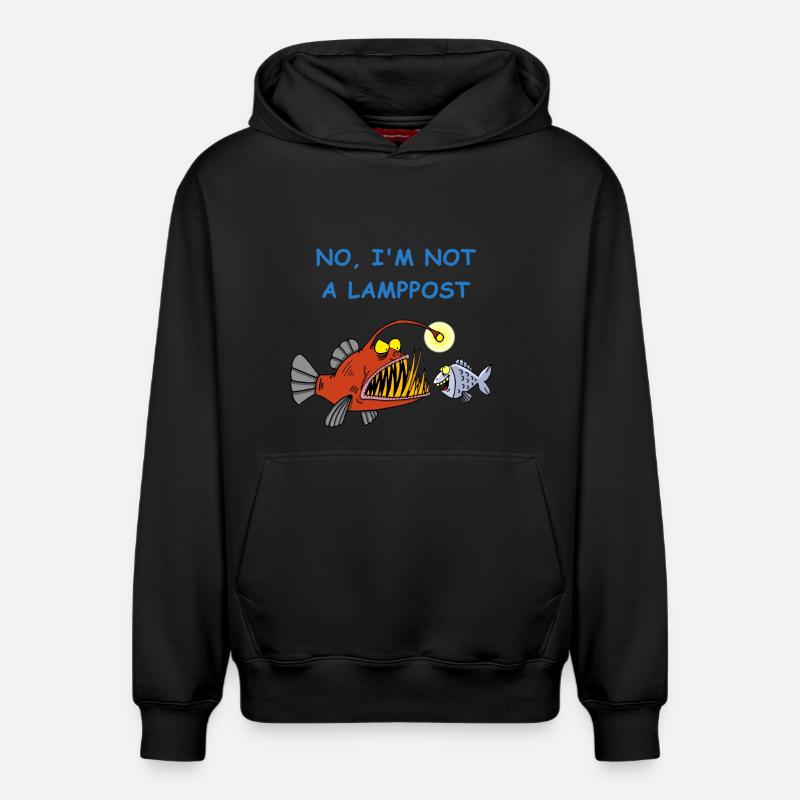Poisson des abysses - Sweat à capuche unisexe décontracté en coton biologique – de SPREAD - noir