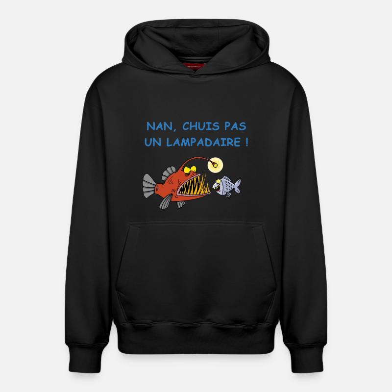 Poisson des abysses - Sweat à capuche unisexe décontracté en coton biologique – de SPREAD - noir