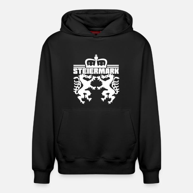 Styrie Autriche - Sweat à capuche unisexe décontracté en coton biologique – de SPREAD - noir
