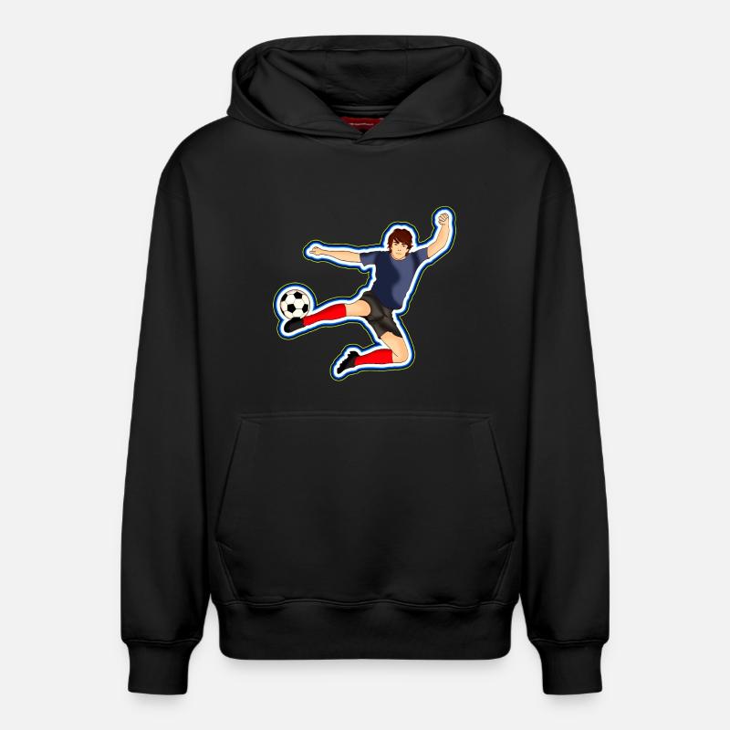 Footballeur - Sweat à capuche unisexe décontracté en coton biologique – de SPREAD - noir