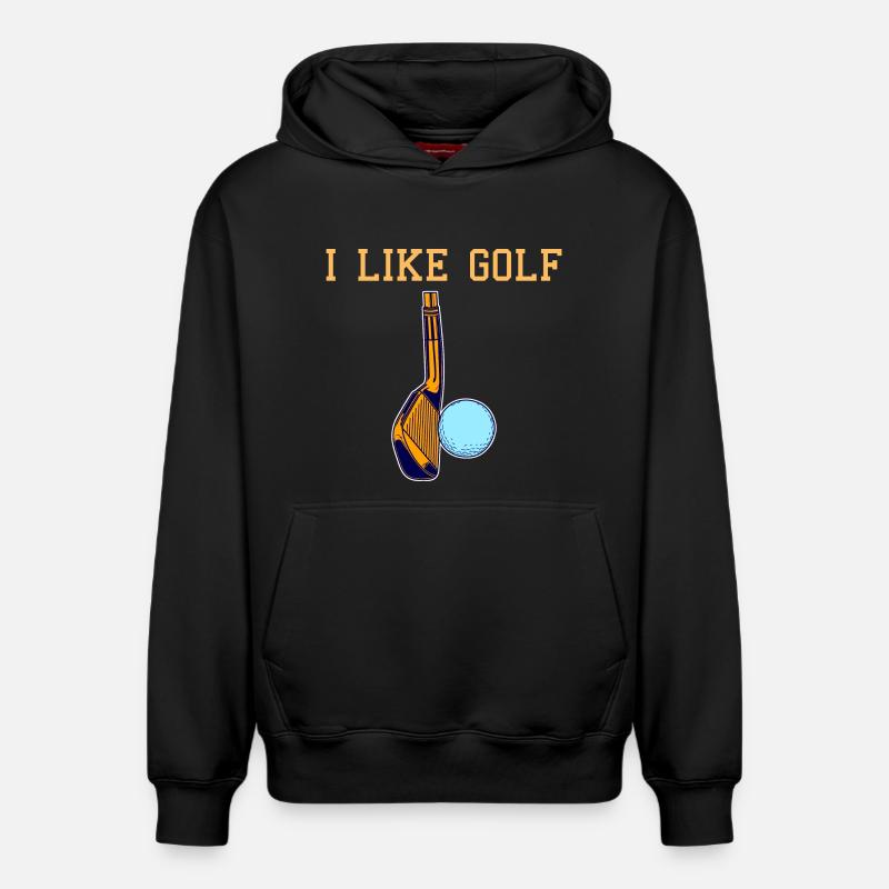 Amour du golf - Sweat à capuche unisexe décontracté en coton biologique – de SPREAD - noir