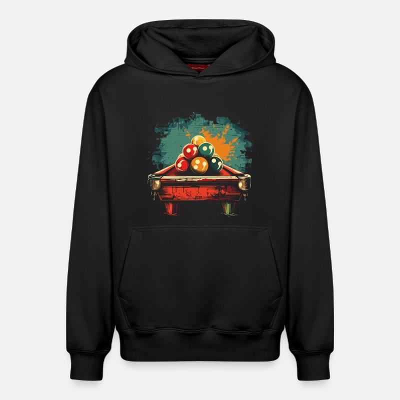 Billard Comic Stil - Relaxed Unisex Organic Hoodie – von SPREAD - Schwarz