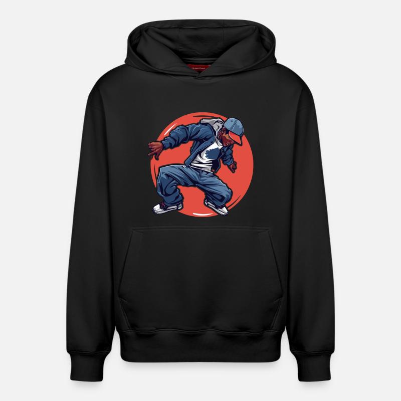 Breakdance - Sweat à capuche unisexe décontracté en coton biologique – de SPREAD - noir