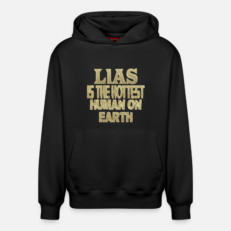 Lias - Sweat à capuche unisexe décontracté en coton biologique – de SPREAD - noir