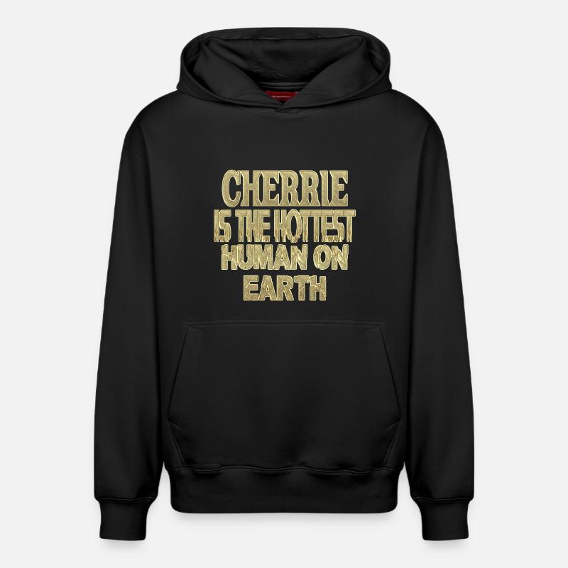 Cherrie - Sweat à capuche unisexe décontracté en coton biologique – de SPREAD - noir