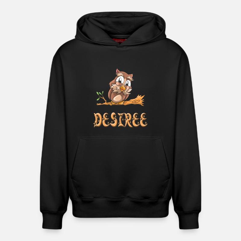 Chouette Désirée - Sweat à capuche unisexe décontracté en coton biologique – de SPREAD - noir