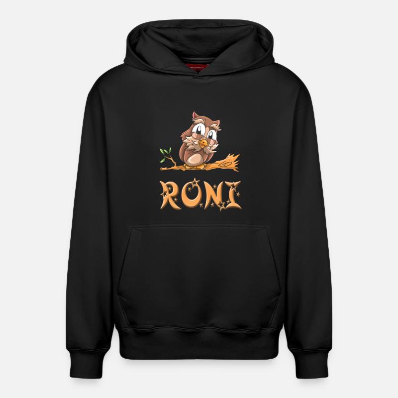 Chouette Roni - Sweat à capuche unisexe décontracté en coton biologique – de SPREAD - noir