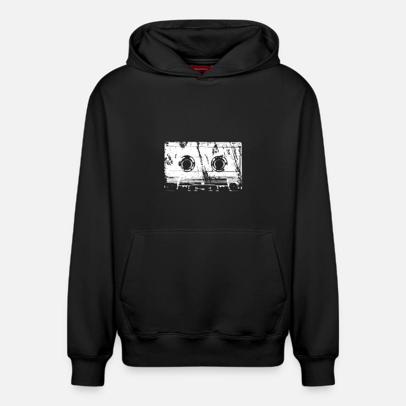 Cassette de musique - Sweat à capuche unisexe décontracté en coton biologique – de SPREAD - noir