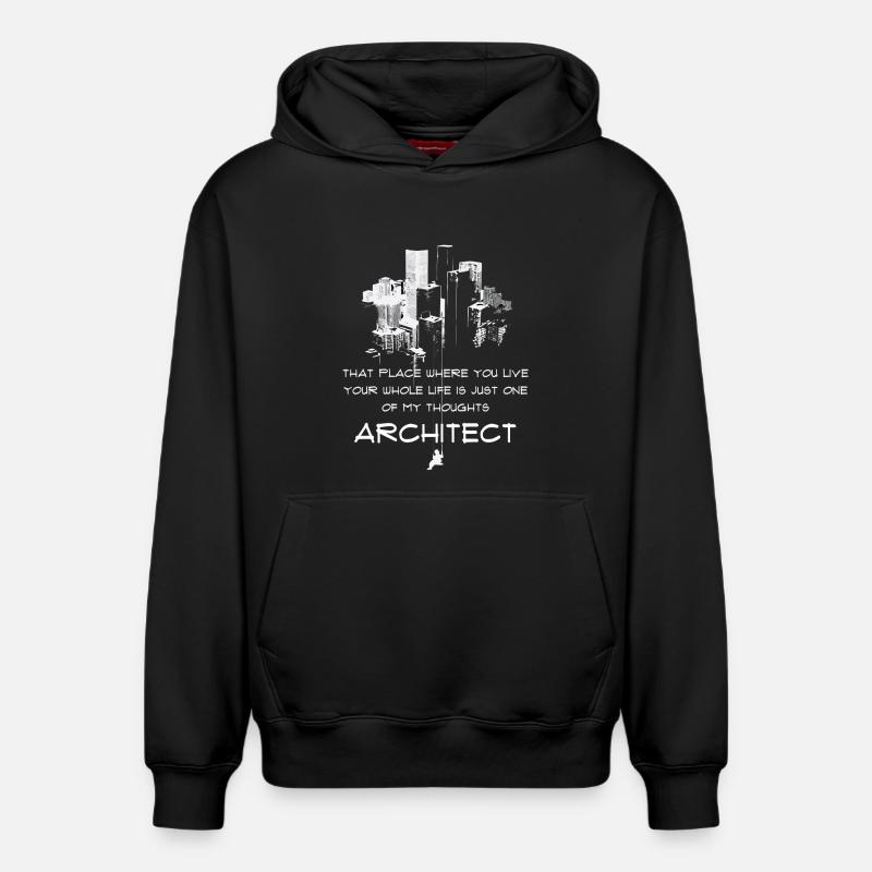 Architectes architectes - Sweat à capuche unisexe décontracté en coton biologique – de SPREAD - noir