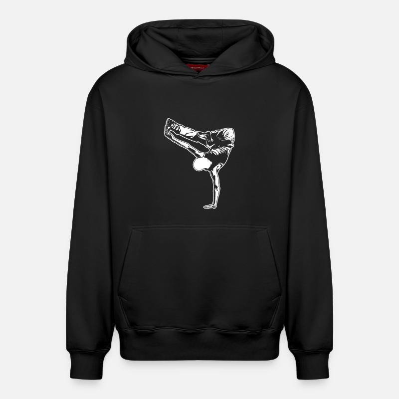 breakdancer - Relaxed Unisex Organic Hoodie – by SPREAD - black