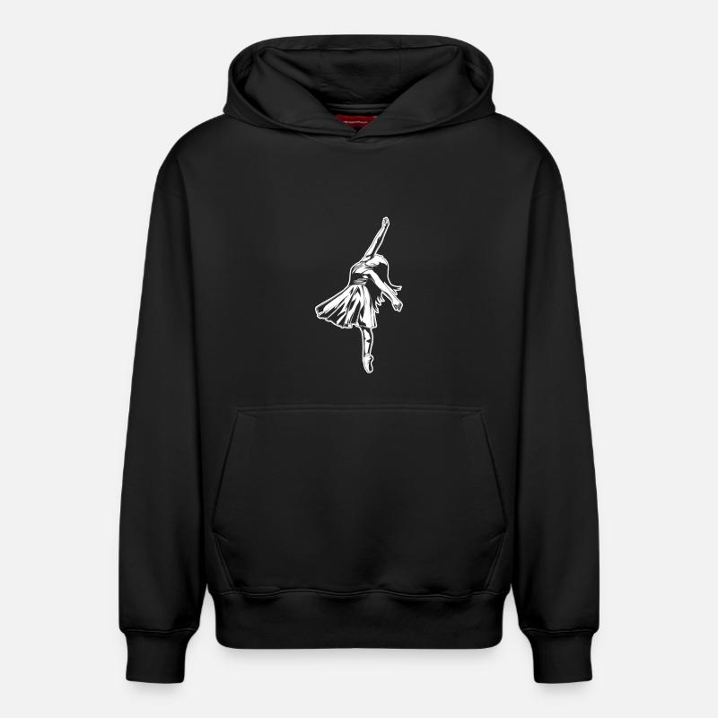 ballet - Sweat à capuche unisexe décontracté en coton biologique – de SPREAD - noir