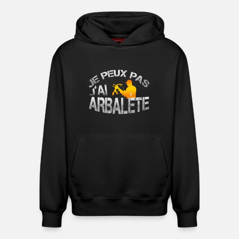 Arbalète - Sweat à capuche unisexe décontracté en coton biologique – de SPREAD - noir