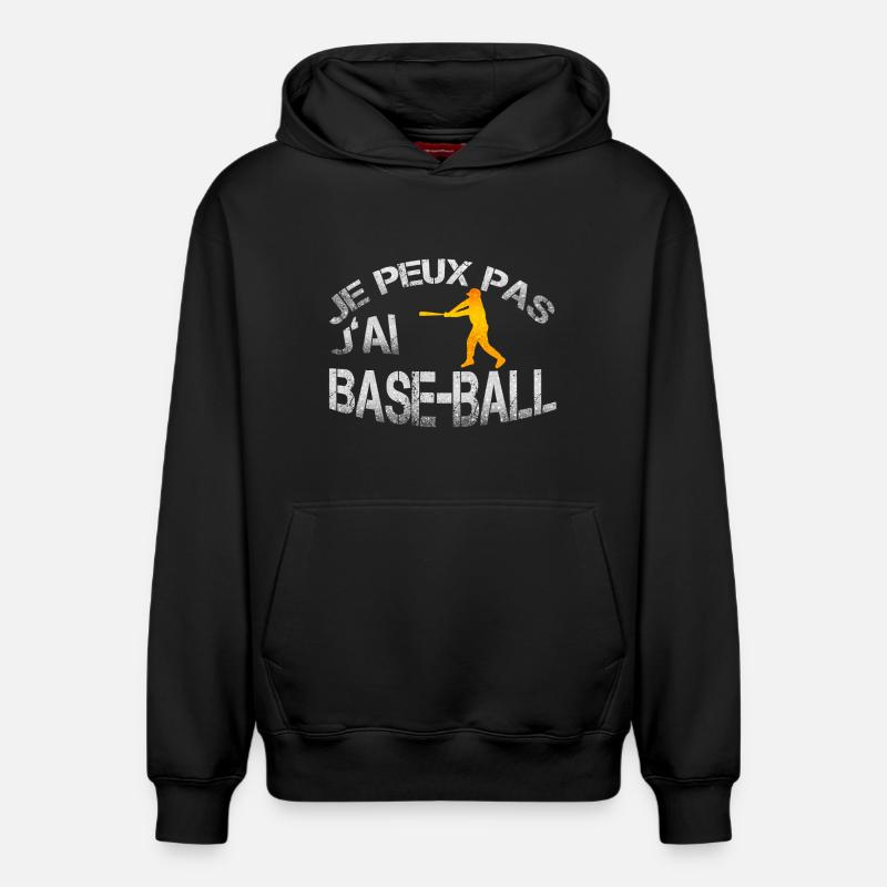 Base-Ball - Sweat à capuche unisexe décontracté en coton biologique – de SPREAD - noir