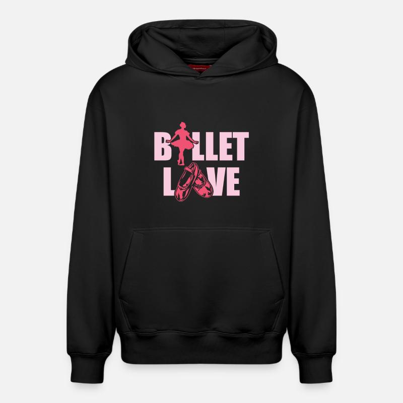 ballet - Sweat à capuche unisexe décontracté en coton biologique – de SPREAD - noir
