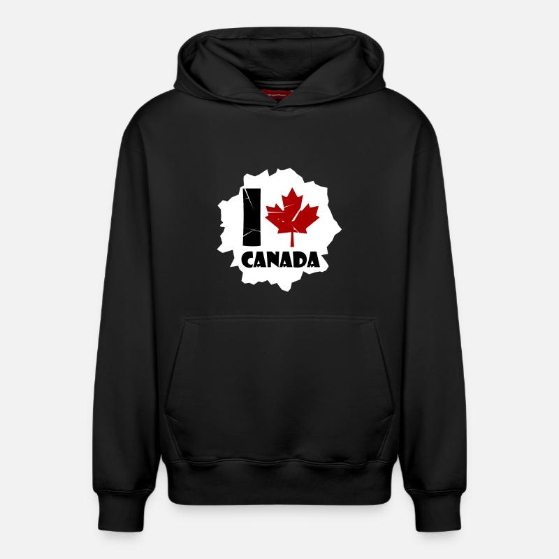Canada - Sweat à capuche unisexe décontracté en coton biologique – de SPREAD - noir