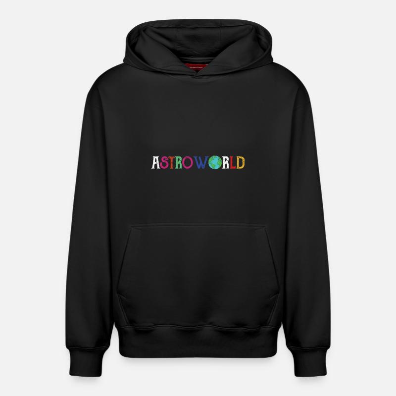 Astroworld sauve l’environnement terrestre - Sweat à capuche unisexe décontracté en coton biologique – de SPREAD - noir