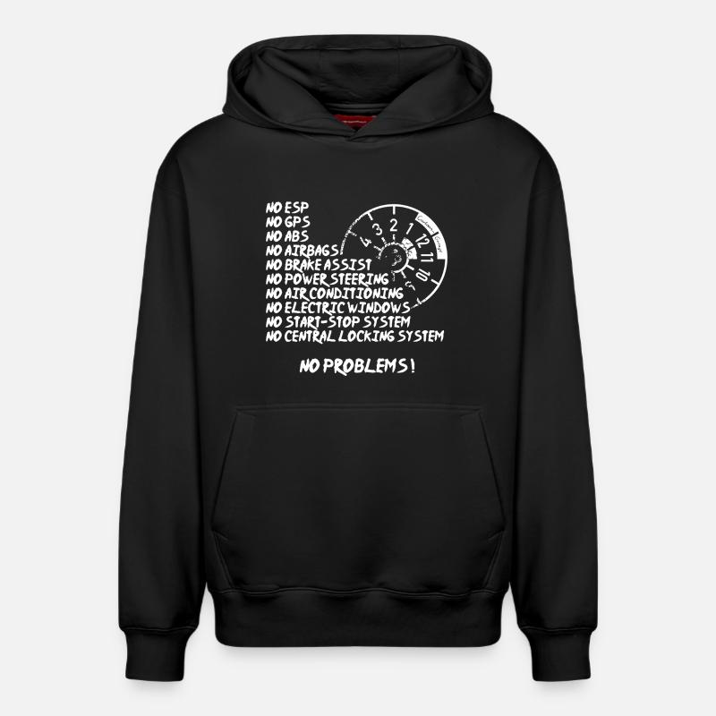 No Problems - Relaxed Unisex Organic Hoodie – von SPREAD - Schwarz