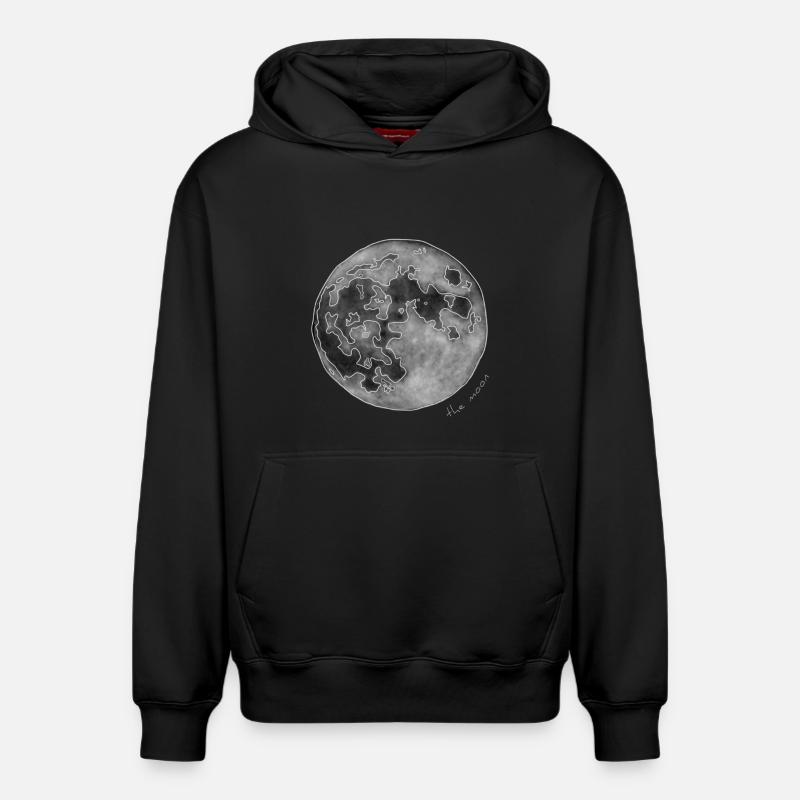 LUNE - Sweat à capuche unisexe décontracté en coton biologique – de SPREAD - noir