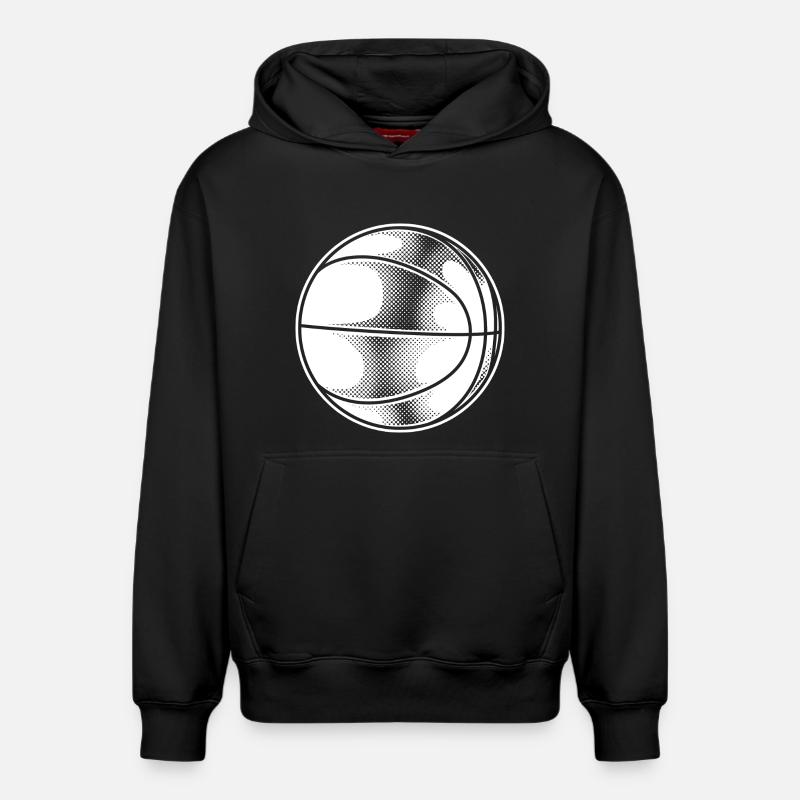 Basket-ball - Sweat à capuche unisexe décontracté en coton biologique – de SPREAD - noir