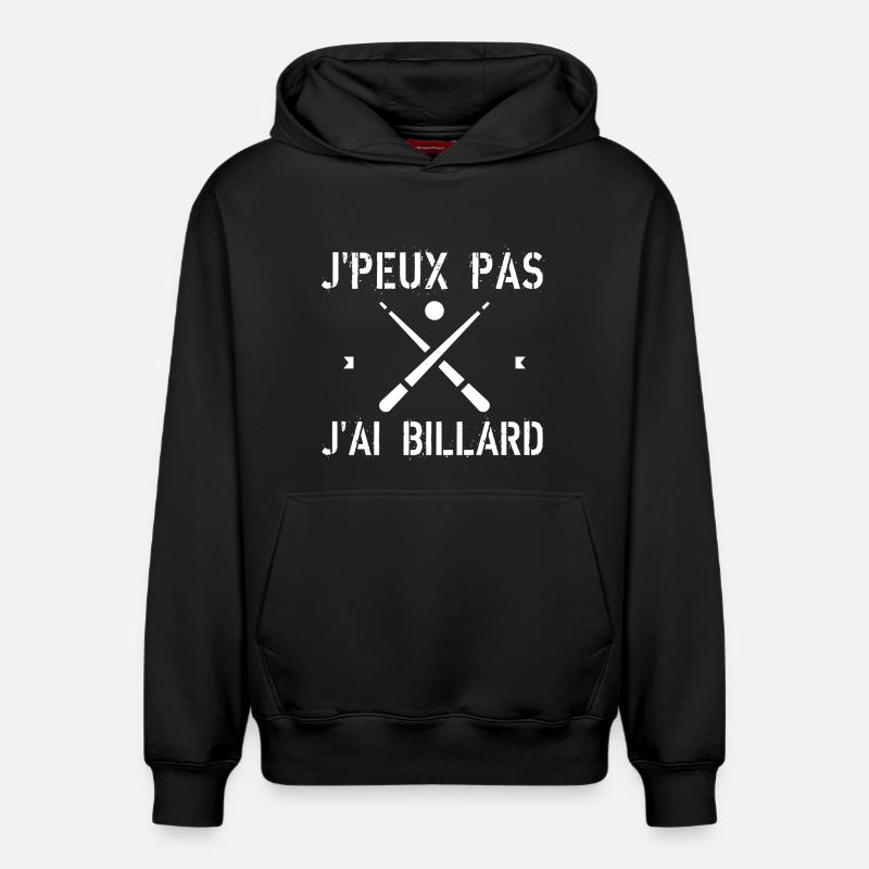 J'Peux Pas J'Ai Billard - Sweat à capuche unisexe décontracté en coton biologique – de SPREAD - noir