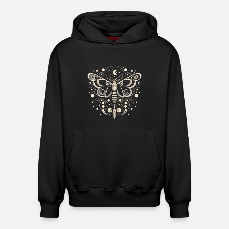 Papillon céleste - Sweat à capuche unisexe décontracté en coton biologique – de SPREAD - noir