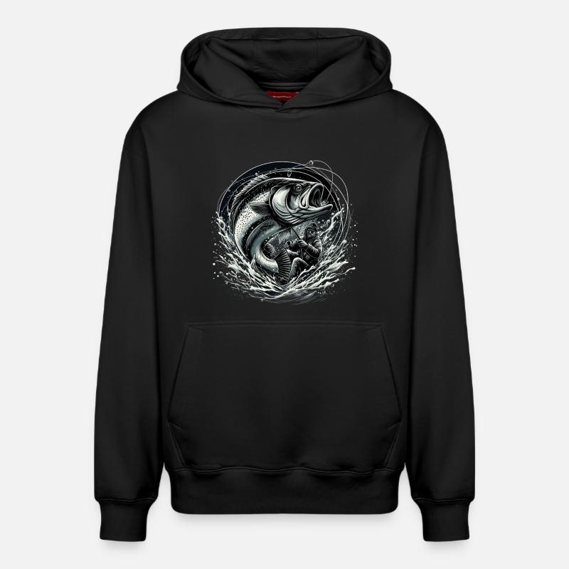 Pêcheur pêcheur dynamique cadeau - Sweat à capuche unisexe décontracté en coton biologique – de SPREAD - noir