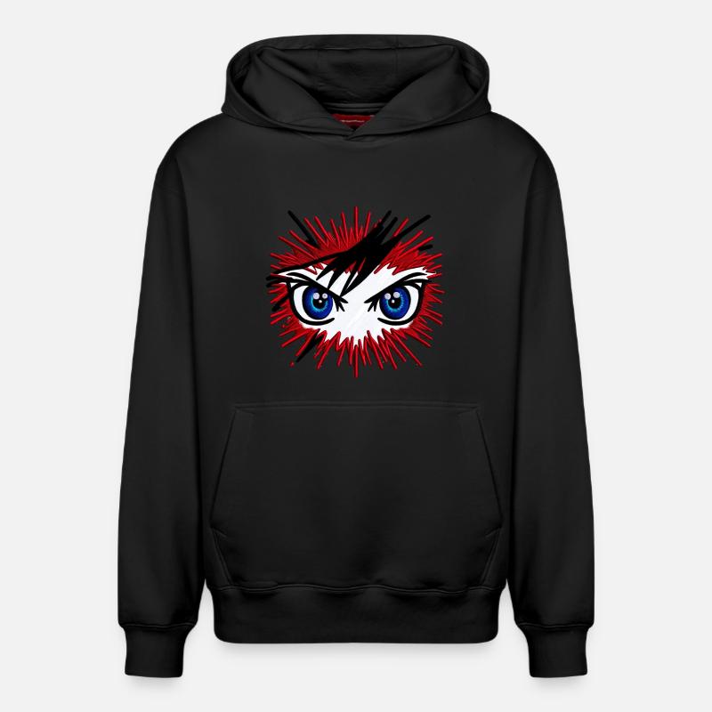 Regard Anime - Sweat à capuche unisexe décontracté en coton biologique – de SPREAD - noir