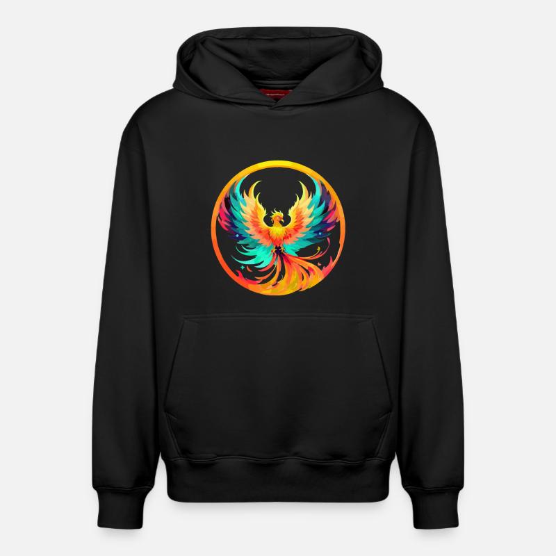 Phoenix Phönix - Sweat à capuche unisexe décontracté en coton biologique – de SPREAD - noir