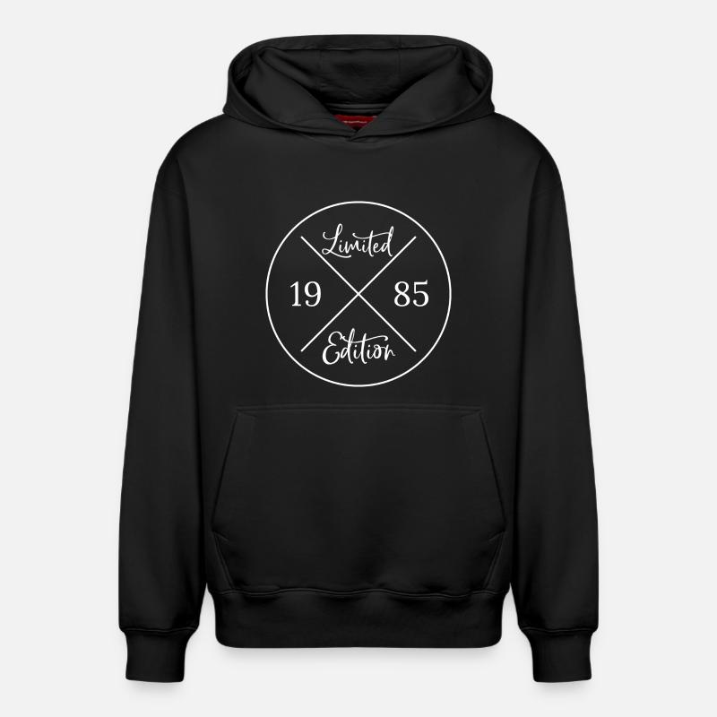 Edition limitée 1985 - Sweat à capuche unisexe décontracté en coton biologique – de SPREAD - noir