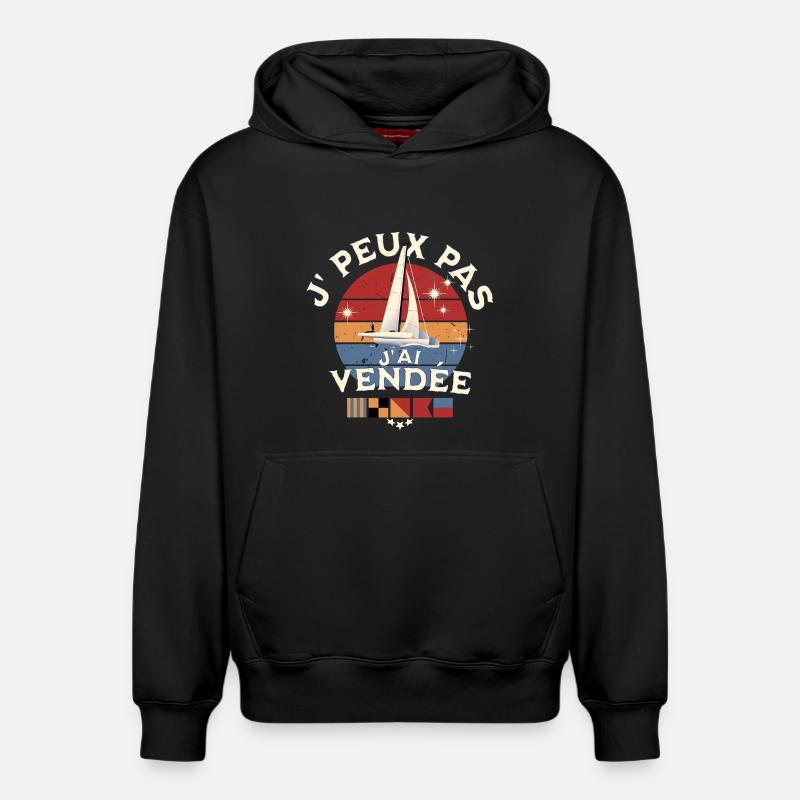 J'peux pas j'ai Vendée Glb - Sweat à capuche unisexe décontracté en coton biologique – de SPREAD - noir