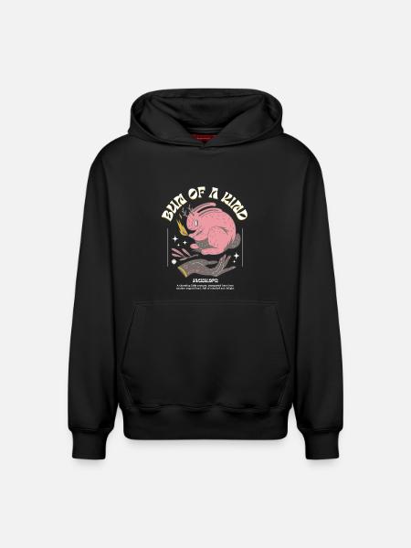 Jackalope mystique – Unique et magique - Sweat à capuche unisexe décontracté en coton biologique – de SPREAD - noir